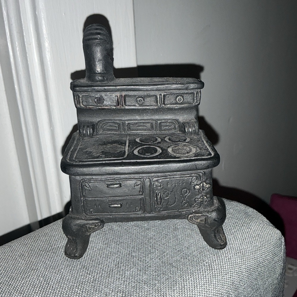 Dollhouse Miniature Kitchen Stove Oven Black Scale Vintage Victorian 1800s Style